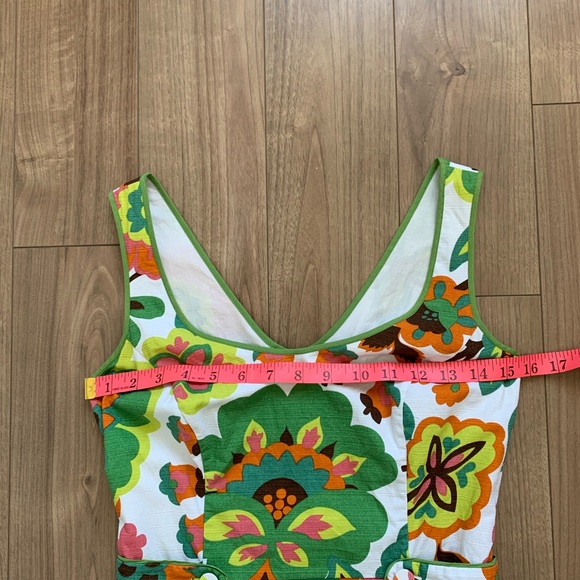 Boden Floral Summer Mini Dress Cotton Size 2 - Picture 7 of 10